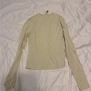 Skims cotton jersey long sleeve in Bone size M